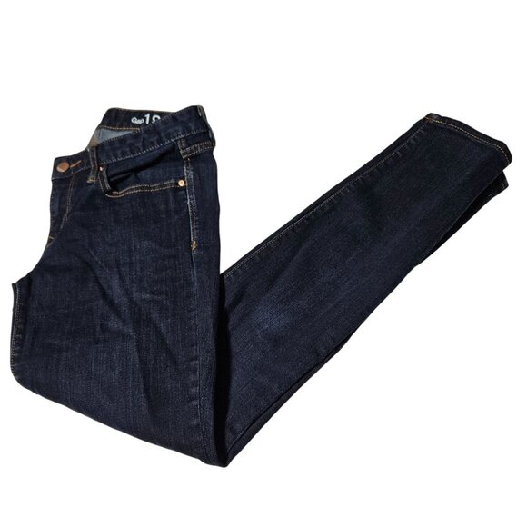 Gap 1969 Always Skinny Jeans Womens Size 27 Low Rise Dark Wash Denim Pants - Picture 1 of 5